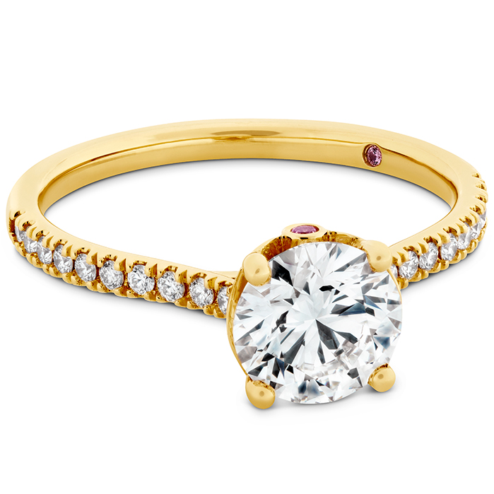 Sloane Silhouette Engagement Ring Diamond Band-Sapphires