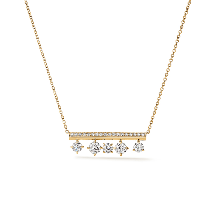 Barre Floating Diamond Pave Pendant Necklace