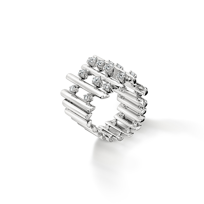 Barre Multi-Row Diamond Ring